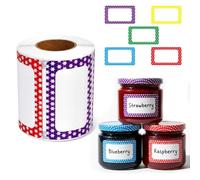 Etiquettes Autocollantes, 300PCS Bocaux Stickers, 9cmx6 cm Vierge Autocollante Inscriptibles, Étiquettes à Confiture, Congelation Réutilisables, pour Cuisine Bureau Confiture Epices Bouteilles