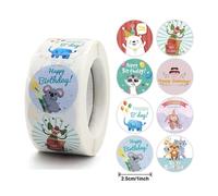 Étiquettes Autocollantes Anniversaire Chat, 300 Pièces, Autocollant Esthétique, Décoratif, Pour Enfant, Scrapbooking, Merci, Fourniture De Papeterie