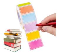 Étiquettes autocollantes autocollantes rectangulaires | Couleurs unies adhésives et étiquettes nominatives, étiquettes de dossiers colorées, organisation des stocks pour boîtes