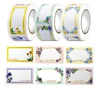 Etiquettes Autocollantes Bocaux 750PCS, Etiquette Confiture Étiquettes pour Bocaux, Cadeaux Bricolage Emballer, Enveloppe, Épices, Etiquette, Baking 3 x 5cm Peut Écrire
