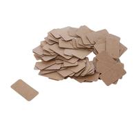 Etiquettes Autocollantes Carte en papier Kraft vierge forme de cœur, étiquette cadeau, artisanat fête mariage, DIY bricolage, 50 pièces(100 PCS BN)