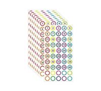 Étiquettes autocollantes colorées pour numéro de série - Papeterie - Numérotation - Bureau P9k6 - Étiquettes de marquage - Bâton de décoration