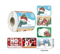 Étiquettes Autocollantes de Noël,250 Pièces Décalcomanies Auto-Adhésives,Autocollants De Noël Pour Activités Manuelles - Pour Arbres Sacs Papier Cadeau Chaussettes Fêtes Anniversaire Mariage Halloween