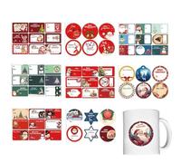 Étiquettes autocollantes de Noël - 8 étiquettes de victoire pour enveloppe de Noël - Autocollants joyeux Noël - Décoration de bouteille d'eau pour ordinateur portable
