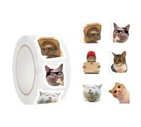 Étiquettes autocollantes décoratives animaux chats, scellage adhésif pour enveloppe de carte de noël, résistante à l ' eau, 500 pièces
