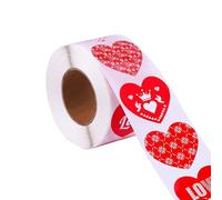 Étiquettes Autocollantes En Forme De Cœur 1 Pouce 500 Pouces Pour La Saint-valentin Scellage Amovible Pour L'artisanat Décoration De Cœur D'anniversaire 1.5 Pièces/paquet