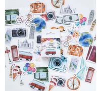 Étiquettes Autocollantes En Papier De Voyage, Étiquette Décorative En Pâte À Cacheter, Pour Bricolage, 46 Pièces/Paquet