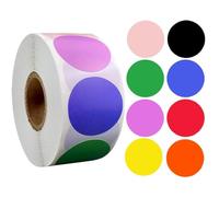 Etiquettes Autocollantes Étiquettes autocollantes rondes vierges en papier Kraft de 1 pouce, 500 pièces/rouleau, for étiquette cadeau faite à la main(Style 4)