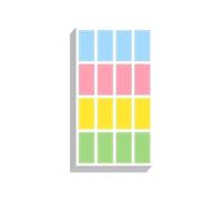 Étiquettes autocollantes imperméables à écrire avec code couleur pour enfants, équipement scolaire, organisation des équipements scolaires, autocollants nominatifs