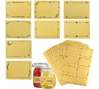 Étiquettes Autocollantes Kraft Étiquettes Adhésives Autocollant Auto-Adhésif en Papier Kraft Pour Bureau Emballage Cadeau Contenants Alimentaires Confiture Bocaux à Épices 120PCS