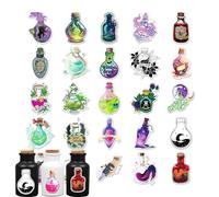 Étiquettes autocollantes pour potions magiques, autocollants en vinyle avec étiquettes pour bouteilles de potions de dessins animés vintage | autocollants pour potions d'Halloween 50 X | autocollants
