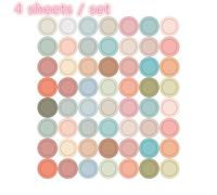 Étiquettes Autocollantes Rondes, Étiquette De Base, Points De Couleur, Pour Parcours Et Planificateur, Journal Intime, Agenda, Papeterie 4 Pièces/Ensemble