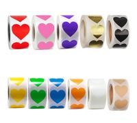 Étiquettes Autocollantes Rouges En Forme De Coeur, 500 Pièces, Scrapbooking, Pour Emballage Et Décoration De Mariage, Papeterie Autocollante