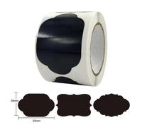 Étiquettes Autocollantes ""Thank You"", Plaques Géométriques Noires, Papier Adhésif Décoratif, Fourniture De Papeterie Pour Scellage De Scrapbook, 30 Pièces