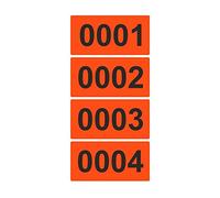 Étiquettes/autocollants en rouleau - Rouge clair - Numérotées en continu - 100 x 50 mm (500)