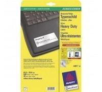 Étiquettes - AVERY - L6011-20 - 540 Étiquettes - Ultra-résistantes - 63,5 x 29,6 mm - Blanc