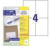Avery-Zweckform 6120 Etiquette universelles 105 x 148 mm papier blanc 120 pc(s) fixation permanente imprimante à jet d'encre
