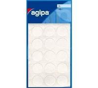 APLI Étui 539 pastilles adhésives blanches, diam. 8 mm – Lot de 5 (7 feuilles/cdt)