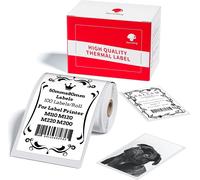 Etiquettes Blanches Compatible avec Phomemo M110,M220,M221,M150,M250,M108,M100,M120,M200 et M260 Imprimante d'étiquettes,50 mmx80 mm,100 étiquettes par Rouleau