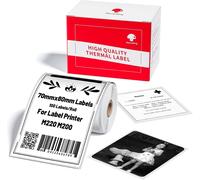 Etiquettes Blanches Compatible avec Phomemo M220,M221,M250,M200 et M260 Imprimante d'étiquettes,70x80 mm,100 Étiquettes/Rouleaux
