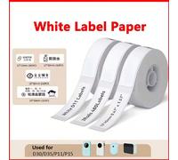 Étiquettes blanches Imprimante mini Autocollant imperméable Compatible avec les imprimantes d'étiquettes D30, D35, P11 pour code-barres, adresse, usage domestique et professionnel 15x30mm-1 rouleau,Pa
