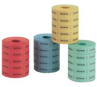 Etiquettes boissons Herlitz 30 x 55 mm couleur au hasard 5 rouleaux à 1.000 coupons