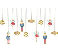 Étiquettes cadeaux Casse-noisette 4-6,5 x 4-12cm 1 set Or / Rouge / Bleu