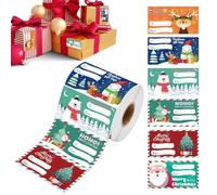 Étiquettes-cadeaux de Noël - autocollants de vacances de dessin animé de 500 pièces, étiquettes décoratives amovibles | Holiday Emballage Name Tag Stickers, Fun Emballage Supplies pour les, le