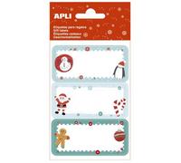 Etiquettes cadeaux Père Noël, 3 feuilles 9 u.