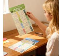 Étiquettes Calendrier 2026,Gestion d'Emploi du Temps 2 Feuilles,Onglets D'Index Mensuels Pour Autocollants Calendrier - Pour Salle de Classe Écoles Cahiers Carnets Adolescents Étudiants