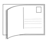 étiquettes carte postale, 95 x 145 mm, blanc