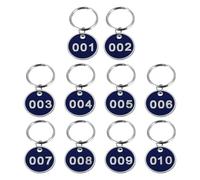 Étiquettes Clés Numérotées en Métal, Bleu, pour Cartes et Mémoires | Pratiques et Faciles à Utiliser, Anti-collision, Imperméables, pour Bailleurs et Casiers de Piscine Intérieure