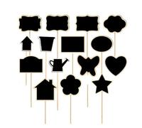 Étiquettes créatives en bois for plantes, formes variées, tableau noir, inscriptibles, réutilisables, for fleurs pot, décoration, outil de jardinage(Color13,20PCS)