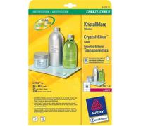 Avery Étiquettes L7781 – Polyester transparent 25,4 x 45,7 mm – 1000 étiquettes (25 feuilles x 40)