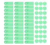 Étiquettes D’oreille Plastique, 100 Pièces Vert Clair | Conception Monobloc, Ventilation Douce, pour Vaches et Chevreaux, Suivi du Troupeau, des Pertes