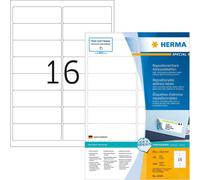 Étiquettes d'adresse A4 blanches 99,1x33,8 mm repositionnables papier mat 1600 pcs.
