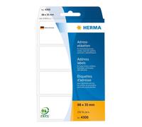 Étiquettes d'adresse HERMA 88 x 35 mm Leporello pliées blanc 250 étiquettes