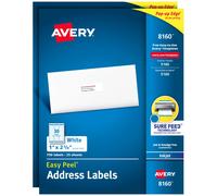 Avery Étiquettes adresses faciles à décoller pour imprimantes à jet d'encre Lot de 2