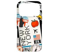 Étiquettes d'aéroport Carte d'embarquement de JFK, New York Coque pour iPhone 17 Pro