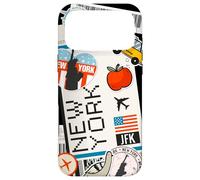 Étiquettes d'aéroport Carte d'embarquement de JFK, New York Coque pour iPhone 17 Pro Max