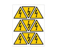 Etiquettes Danger Electrique planches autocollants différents formats NF ISO 7010 (C1544). Panneau danger électricité -