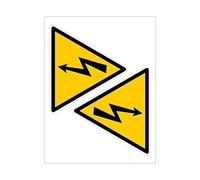 Etiquettes Danger Electrique planches autocollants différents formats NF ISO 7010 (C1544). Panneau danger électricité -