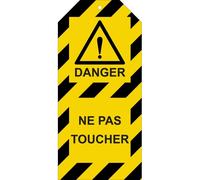 Étiquettes - Danger : Ne pas toucher - Polyester - 10 ex 50 x 110 mm