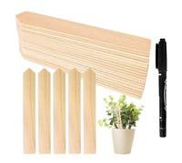 Étiquettes De - 50 Pièces Bâtons En Bois Imperméables | Avec Stylo Et Étiquettes De Jardin | Pour Intérieur, Maison, Pépinière, Plantation, Culture En Pot, Fleurs, Arbres, Légumes
