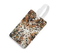 Étiquettes de bagage à pois différents pour voyage, étiquettes de bagages en TPU avec carte d'information, étiquettes de valise personnalisées pour le vol, étiquettes de sac multifonctionnelles pour