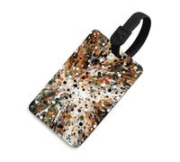 Étiquettes de bagage à pois différents pour voyage, étiquettes de bagages en TPU avec carte d'information, étiquettes de valise personnalisées pour le vol, étiquettes de sac multifonctionnelles pour