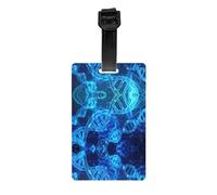Étiquettes de bagage avec chaîne ADN durable avec impression photo pour valises/sacs de voyage, étiquettes de valise pour une identification facile des bagages (taille unique)