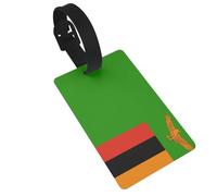 Étiquettes de bagage avec drapeau de la Zambie, idéales pour les sacs à dos de voyage, croisière, sac à dos