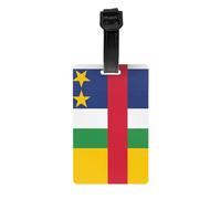 Étiquettes de bagage avec drapeau de l'Afrique centrale - Pour protéger l'intimité des bagages de voyage - Avec sac à dos - Couleurs vives faciles à identifier