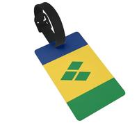 Étiquettes de bagage avec drapeau de Saint-Vincent Grenadines - Idéales pour les sacs à dos de voyage et de croisière